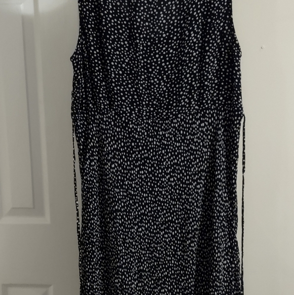 Motherhood maternity Dress with Pink Ribbon on the Empire waist Midi Dress - Picture 5 of 7